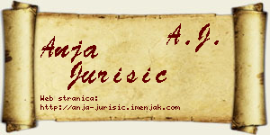 Anja Jurišić vizit kartica